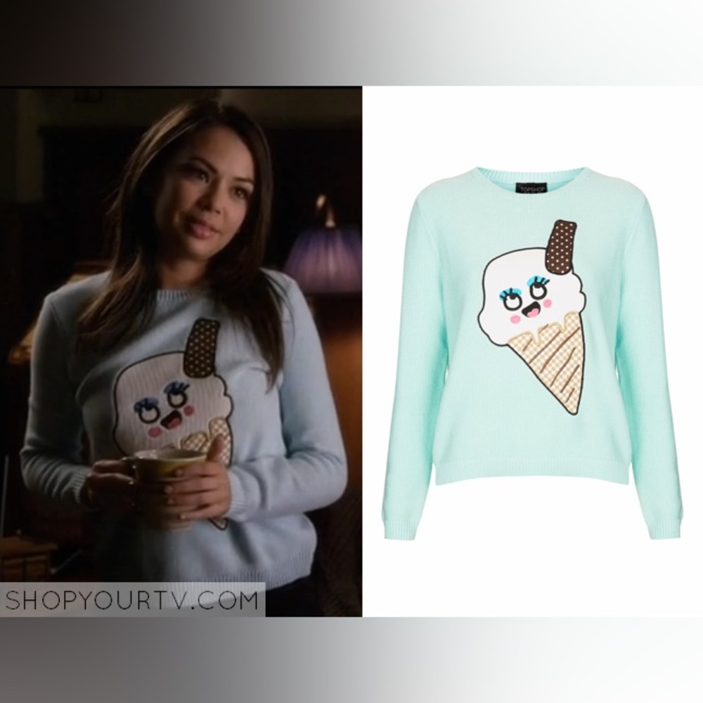 Mona Vanderwaal’s Topshop Ice Cream Sweater - as seen on Pretty little liars